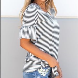 Grey and White T-shirt